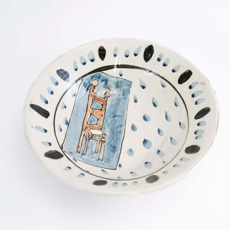 Small Shallow Bowl with Chair from Donna McGee at Pinch in Northampton, MA