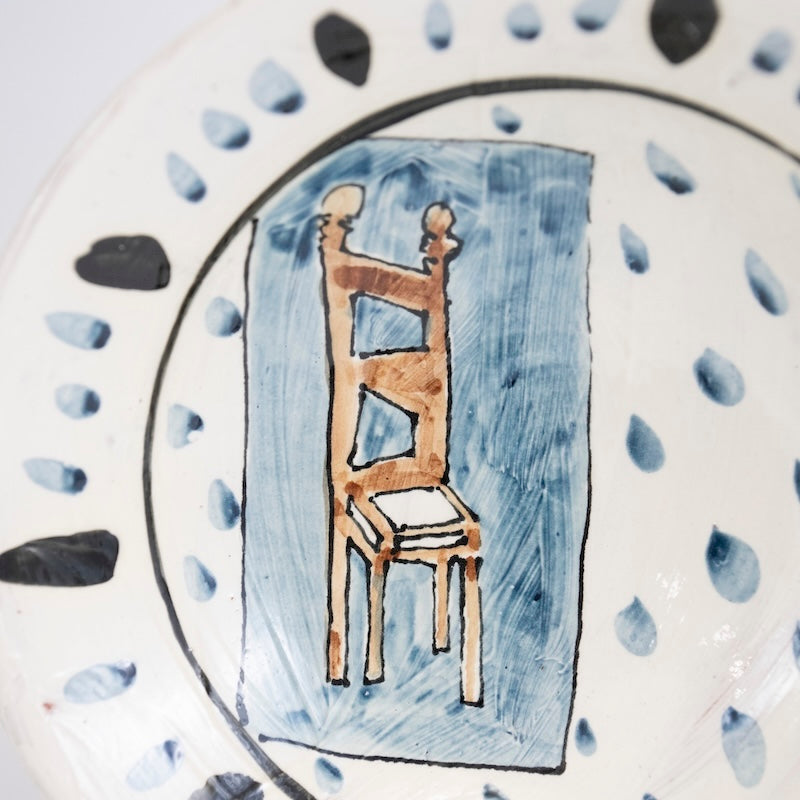 Small Shallow Bowl with Chair from Donna McGee at Pinch in Northampton, MA