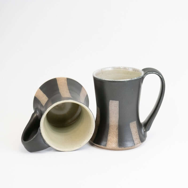Hourglass Mug with Stripes from Maya Machin at Pinch in Northampton, MA