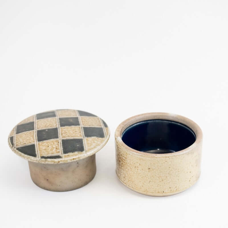 Checkered French Butter Keeper from Maya Machin at Pinch in Northampton, MA