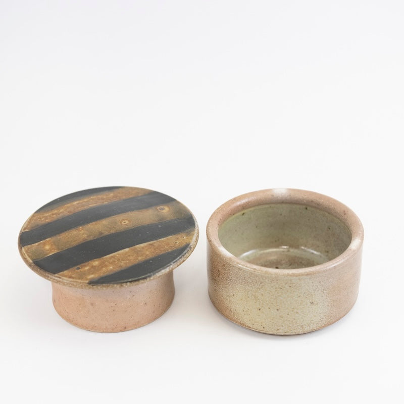 French Butter Keeper with Stripes from Maya Machin at Pinch in Northampton, MA