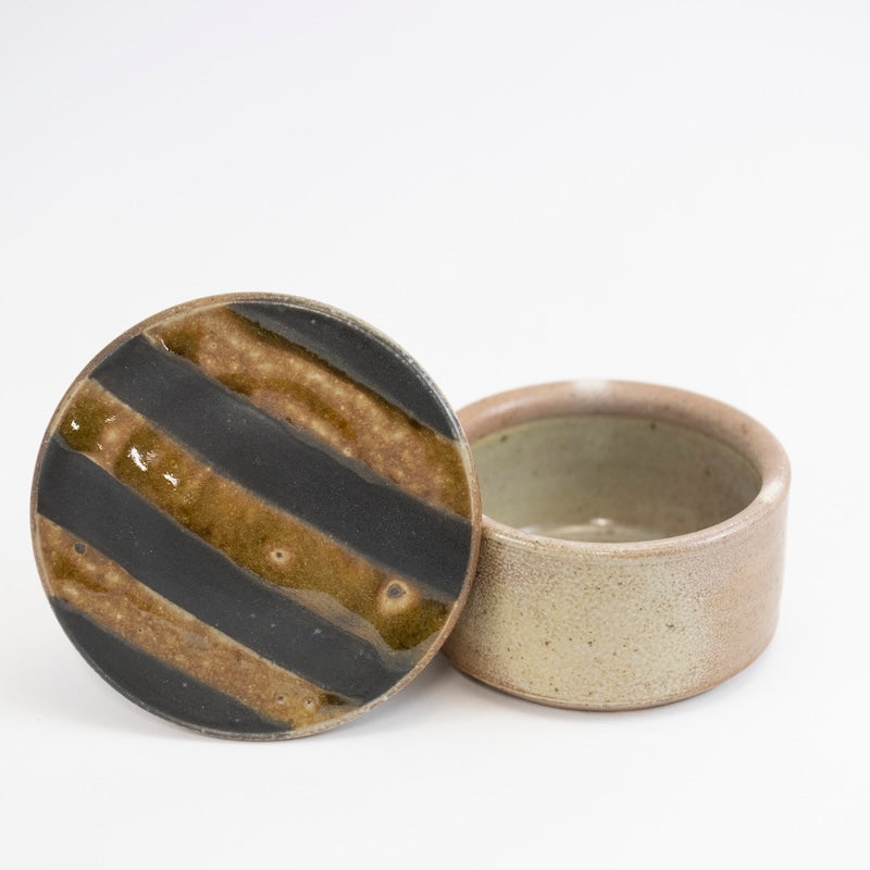 French Butter Keeper with Stripes from Maya Machin at Pinch in Northampton, MA