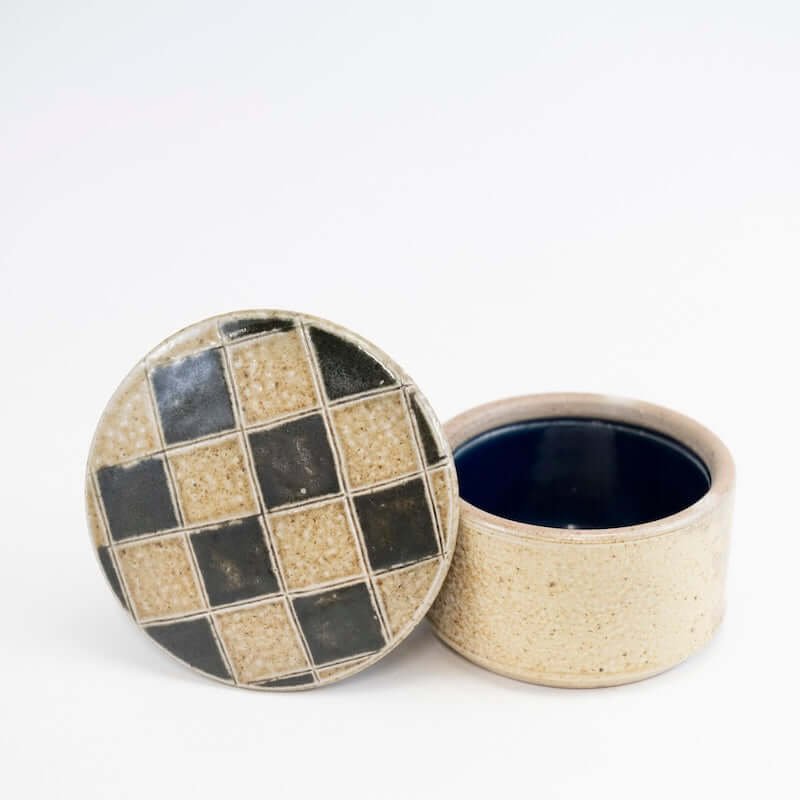 Checkered French Butter Keeper from Maya Machin at Pinch in Northampton, MA