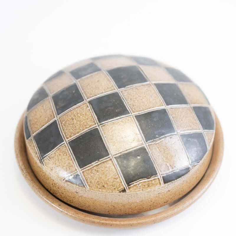 Butter Dish with Checkerboard from Maya Machin at Pinch in Northampton, MA