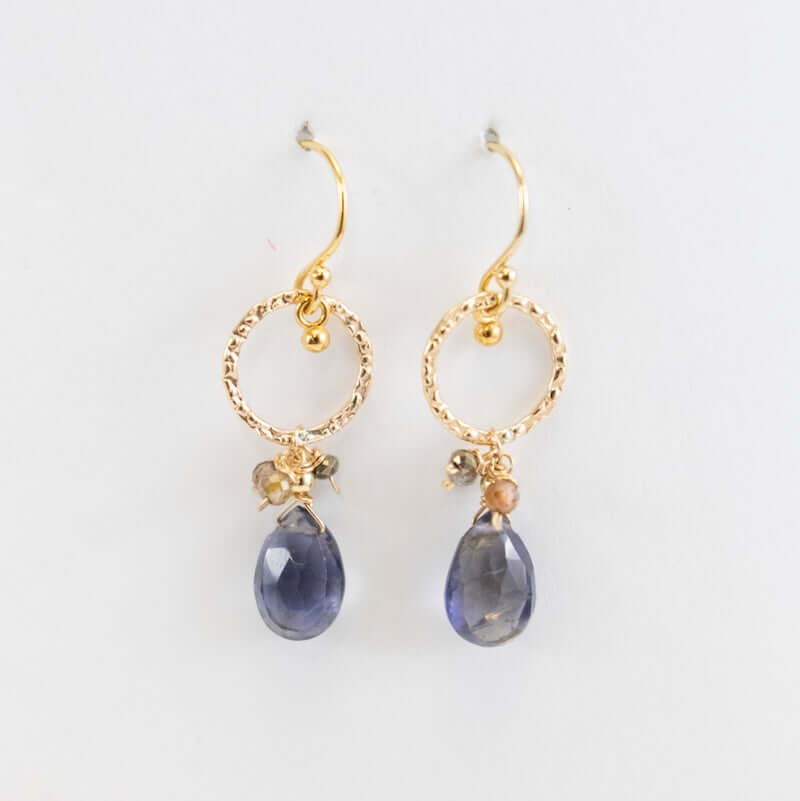 Iolite Ring Earrings from Hallie's Comet at Pinch in Northampton, MA