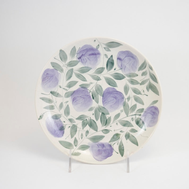 Medium Plate with Lavender Flowers from Megan Hart at Pinch in Northampton, MA