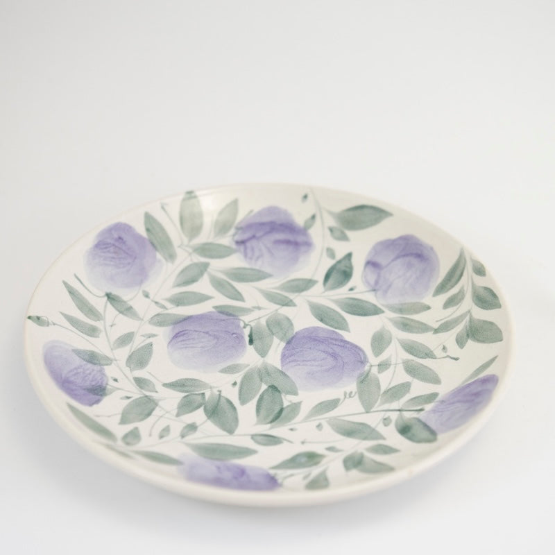 Medium Plate with Lavender Flowers from Megan Hart at Pinch in Northampton, MA