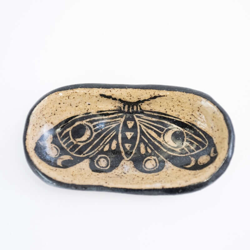 Moth Dish with Moons from Hillary Wilbur Ferro at Pinch in Northampton, MA