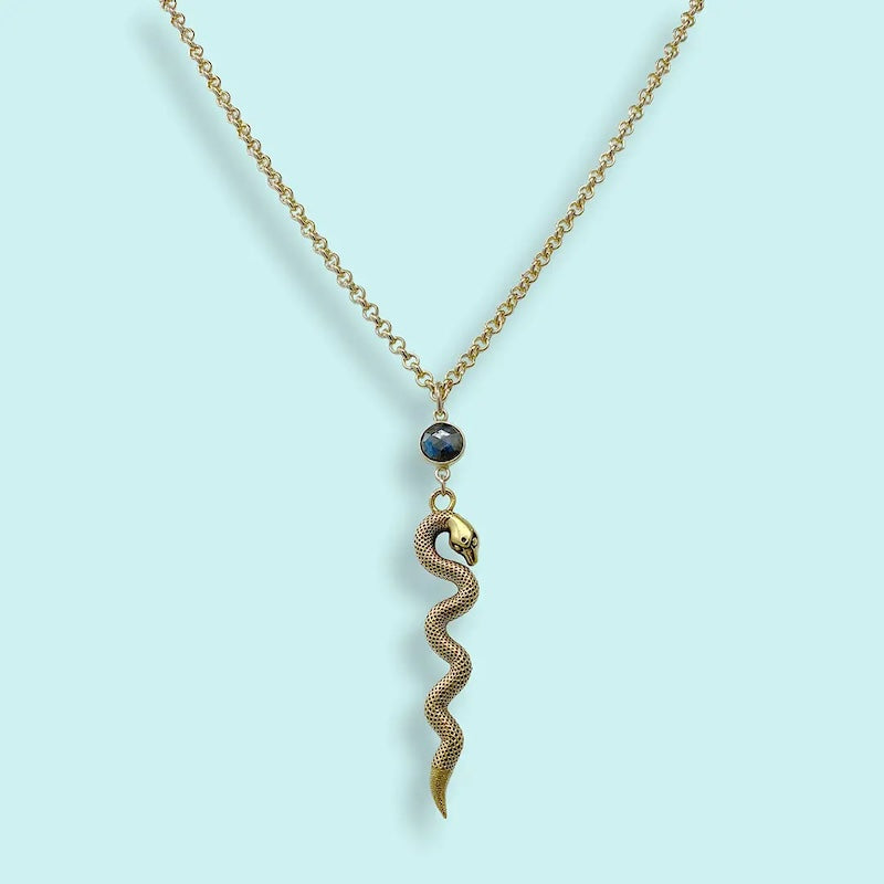 Labradorite Serpent Necklace from Ornamental Things at Pinch in Northampton, MA