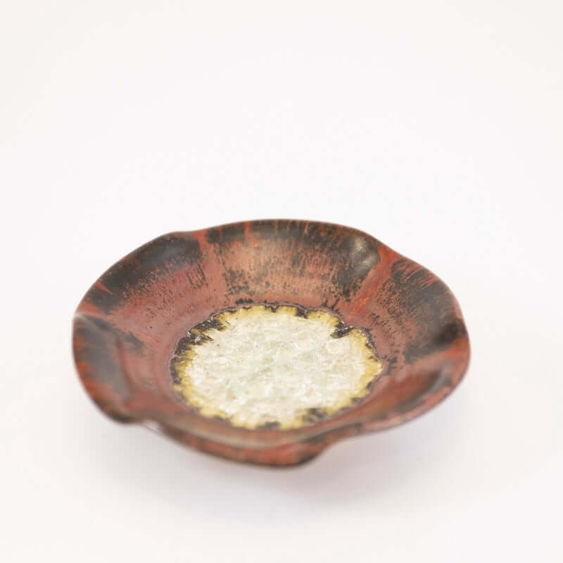 Ripple Dish in Ancient Copper Glaze from Dock 6 Pottery at Pinch in Northampton, MA