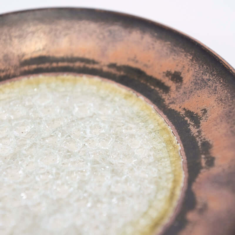 Small Platter in Ancient Copper Glaze from Dock 6 Pottery at Pinch in Northampton, MA