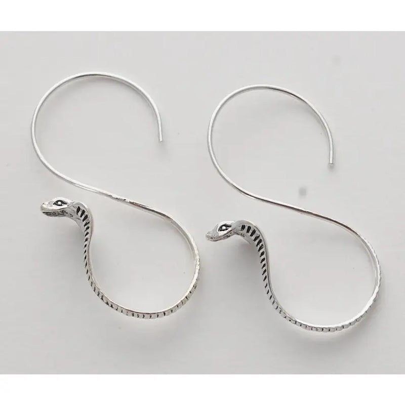 Snake Earrings in Sterling Silver from semaki & bird at Pinch in Northampton, MA
