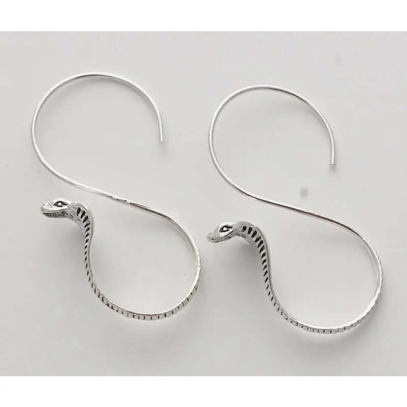 Snake Earrings in Sterling Silver at PINCH