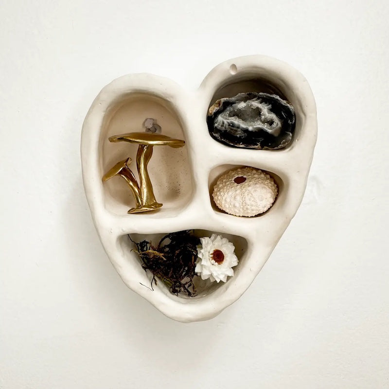 Mini Heart of Inspiration in White Cement from The Minimalist Ceramist at Pinch in Northampton, MA