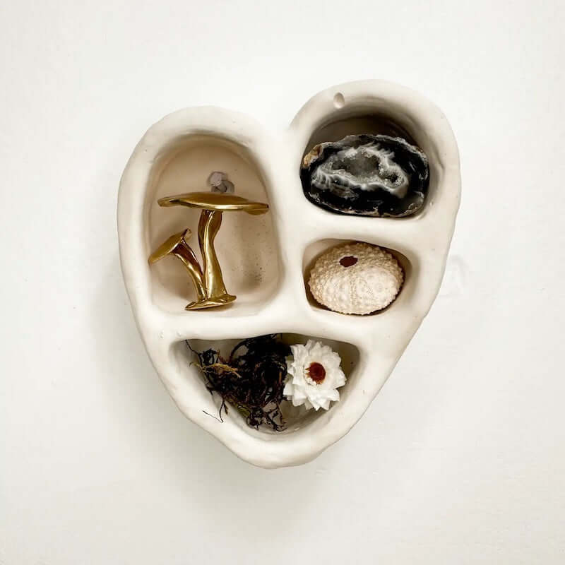 Mini Heart of Inspiration in White Cement from The Minimalist Ceramist at Pinch in Northampton, MA