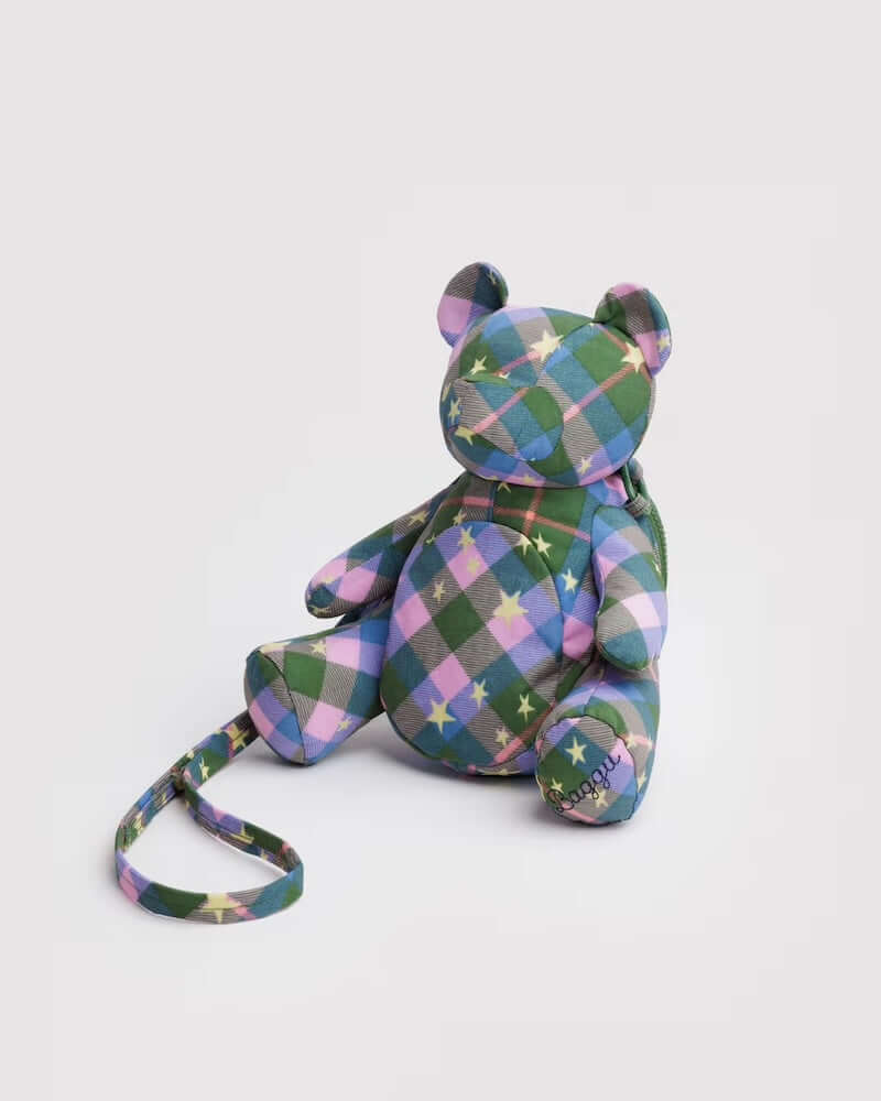Green Star Plaid Bear Bag from Baggu at Pinch in Northampton, MA