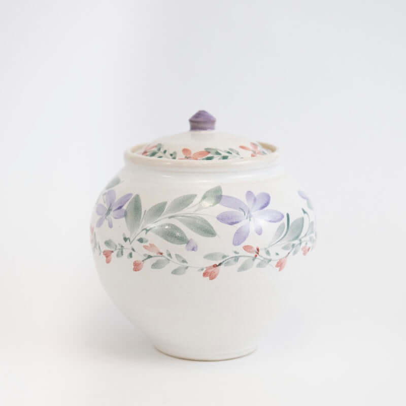 Covered Floral Jar from Megan Hart at Pinch in Northampton, MA