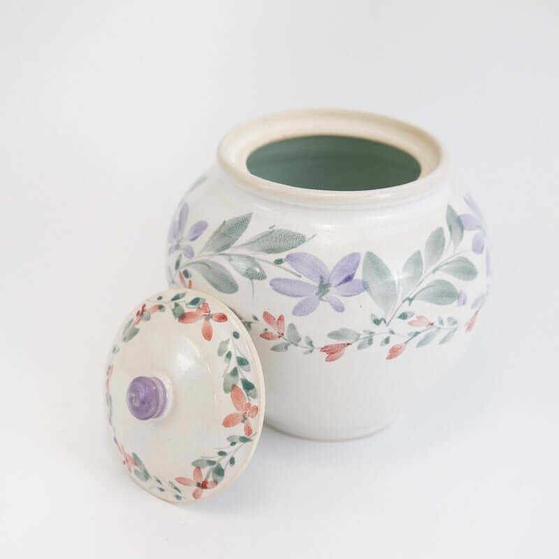 Covered Floral Jar from Megan Hart at Pinch in Northampton, MA