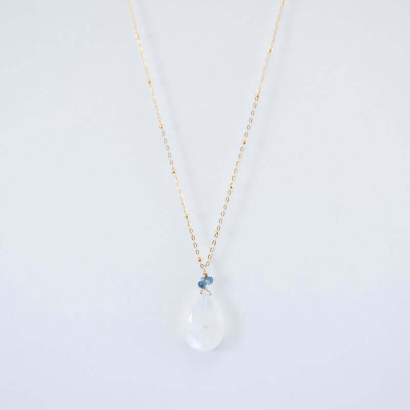 Gold Fill Moonstone & London Topaz Necklace at PINCH