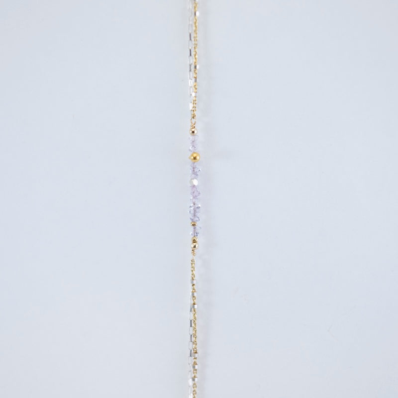 Herkimer and Mixed Metal Bracelet