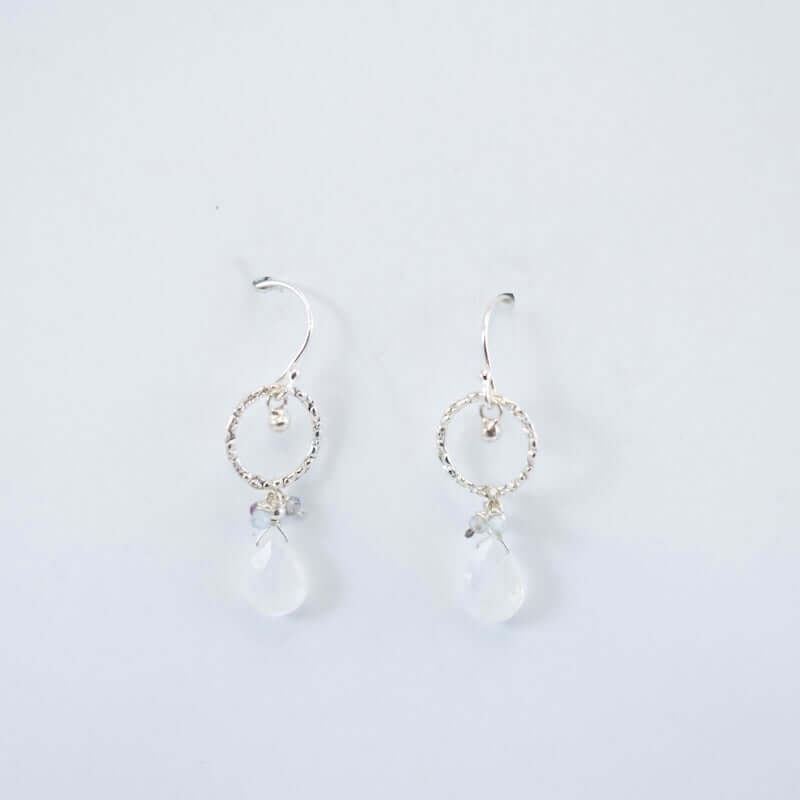 Sterling Silver Moonstone Ring Earrings at PINCH