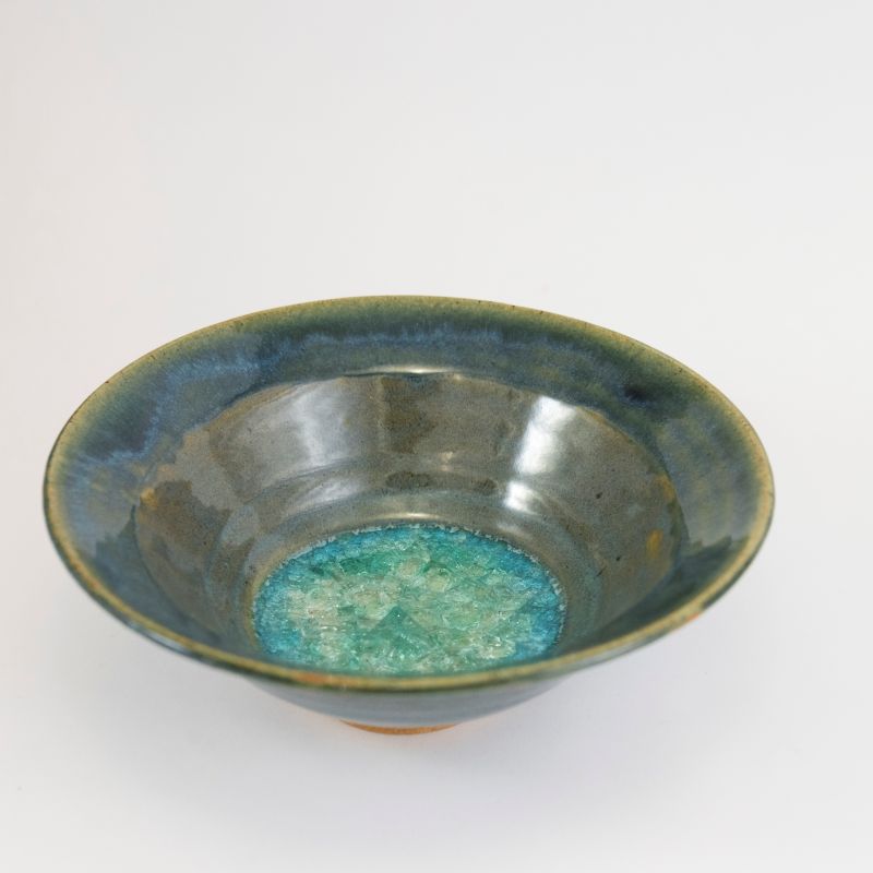 Flared Rim 7" Bowl in Raingarden Glaze
