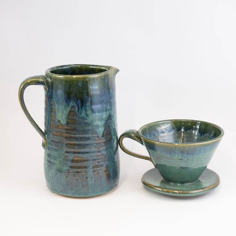 Pourover & Pitcher Set in Raingarden