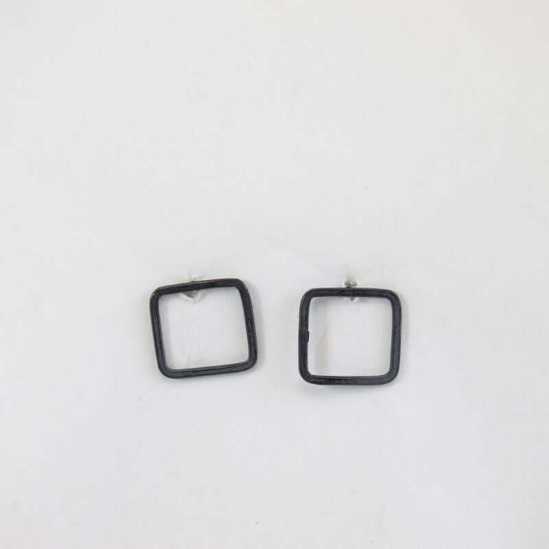 Oxidized Square Stud Earrings