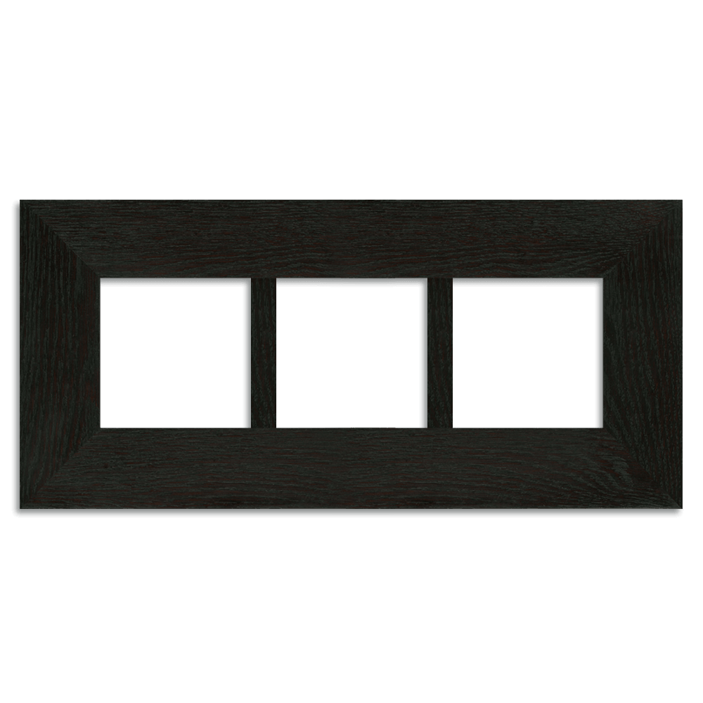 Triple 4"x4" Oak Park Frame in Ebony at PINCH