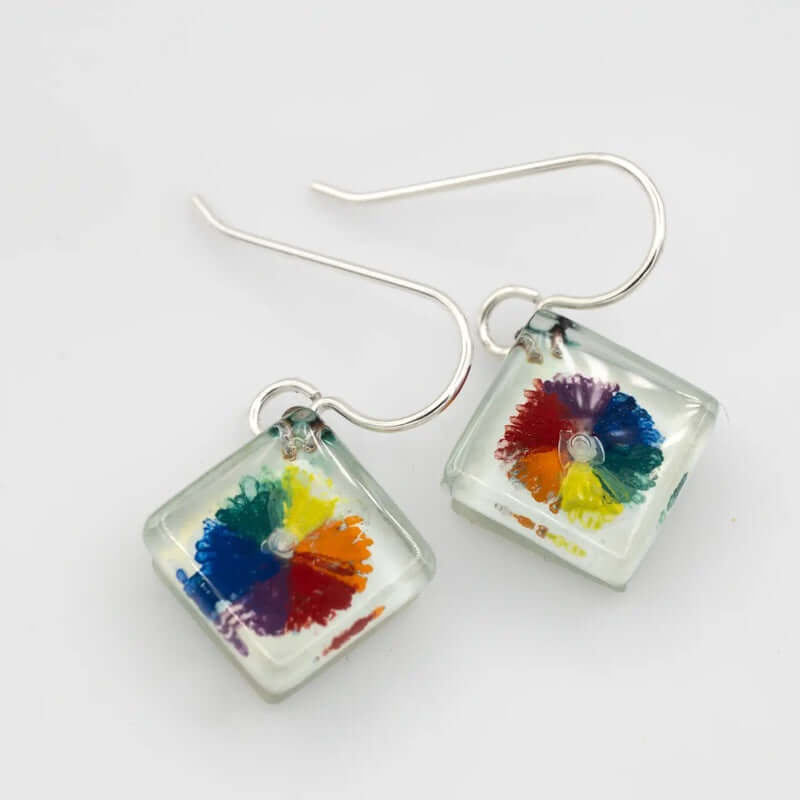 Square Color Wheel Earrings at PINCH