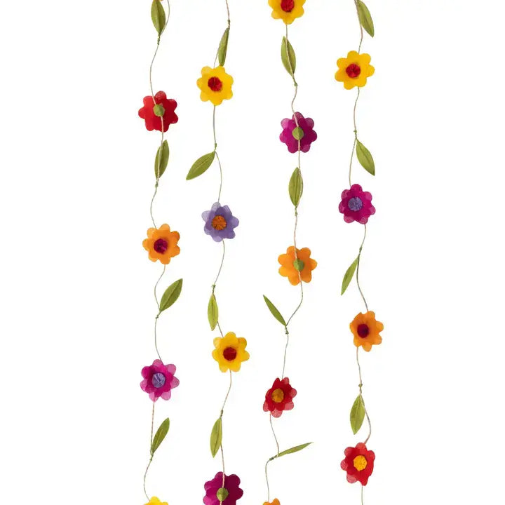 Silk Paper Flower Garland at PINCH