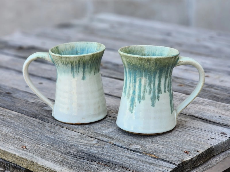 Mug in Fern Glaze from Dock 6 Pottery at Pinch in Northampton, MA