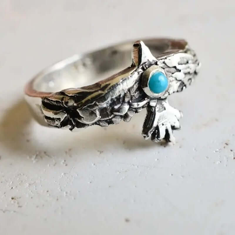 Freedom Ring in Sterling Silver with Turquoise from Montestruque at Pinch in Northampton, MA