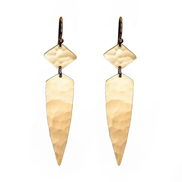 Lanza Earrings in Brass at PINCH