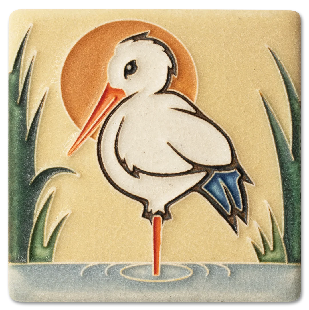 Baby Stork 4x4 Tile