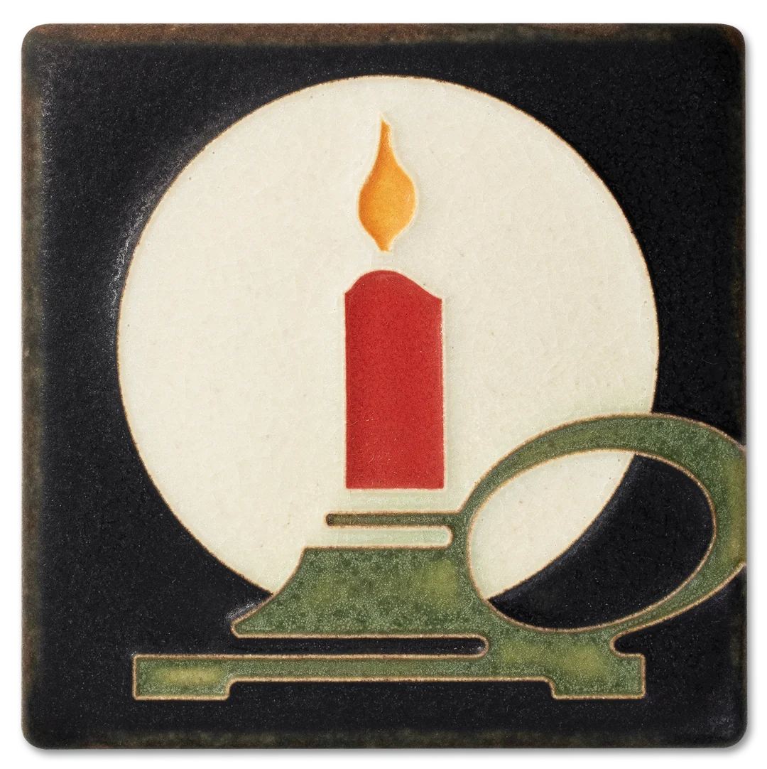 4x4 Candle Tile in Black