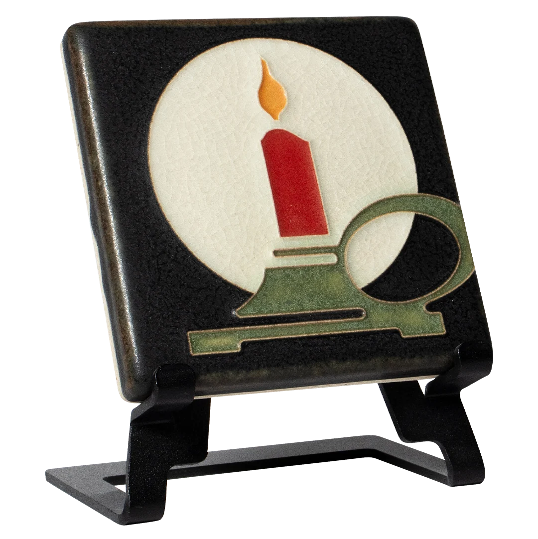 4x4 Candle Tile in Black