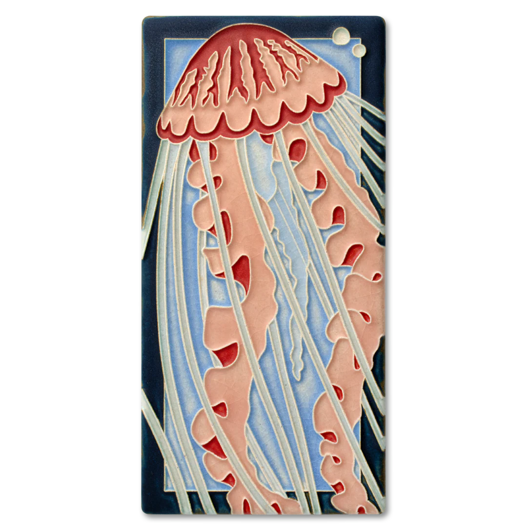 4x8 Jellyfish Tile in Blue