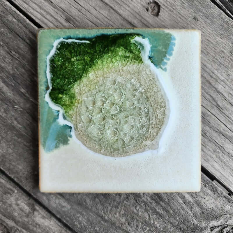 Fern Glaze Coaster with Glass at PINCH