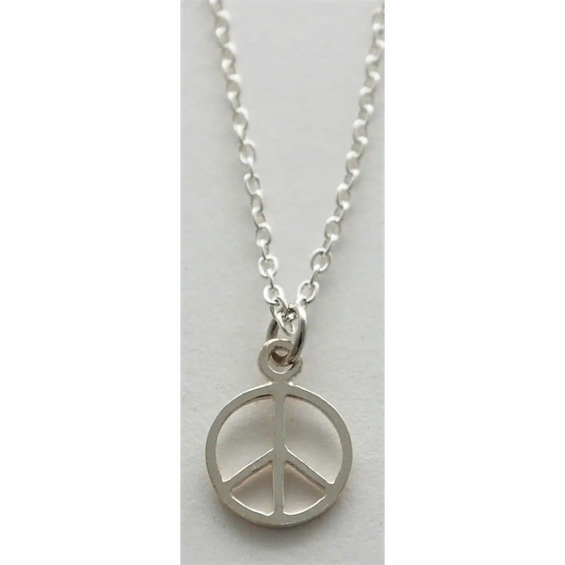 Peace Sign Necklace in Sterling Silver from semaki & bird at Pinch in Northampton, MA