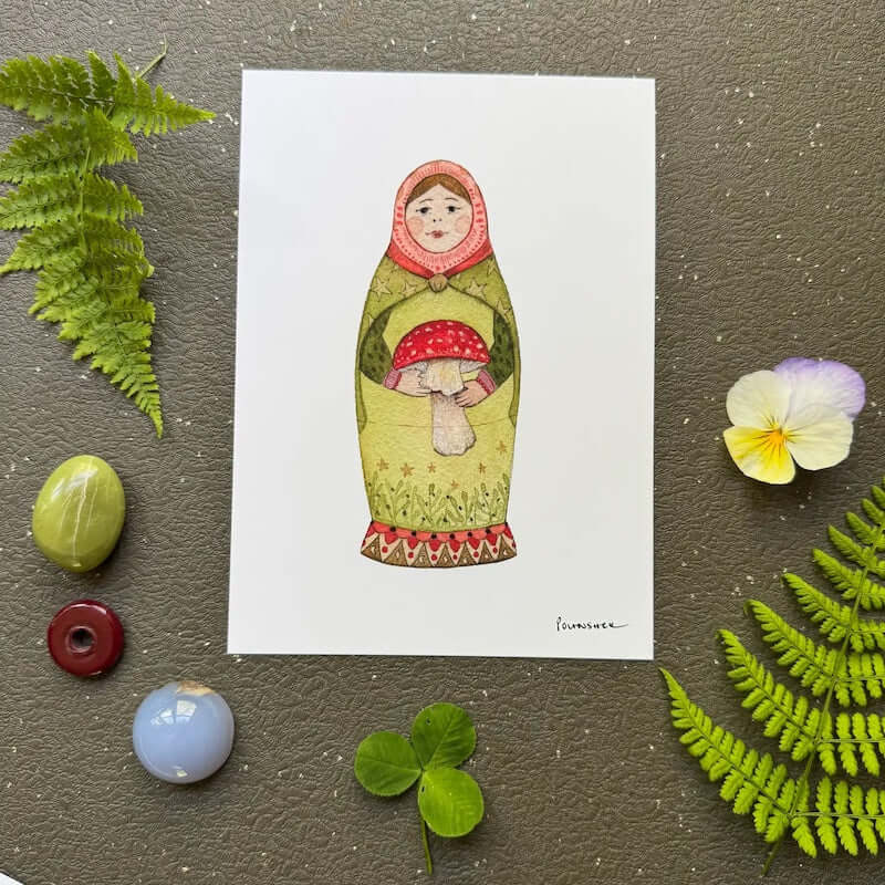 Forest Matron: The Mushroom 5x7 Print from Polanshek of the Hills at Pinch in Northampton, MA