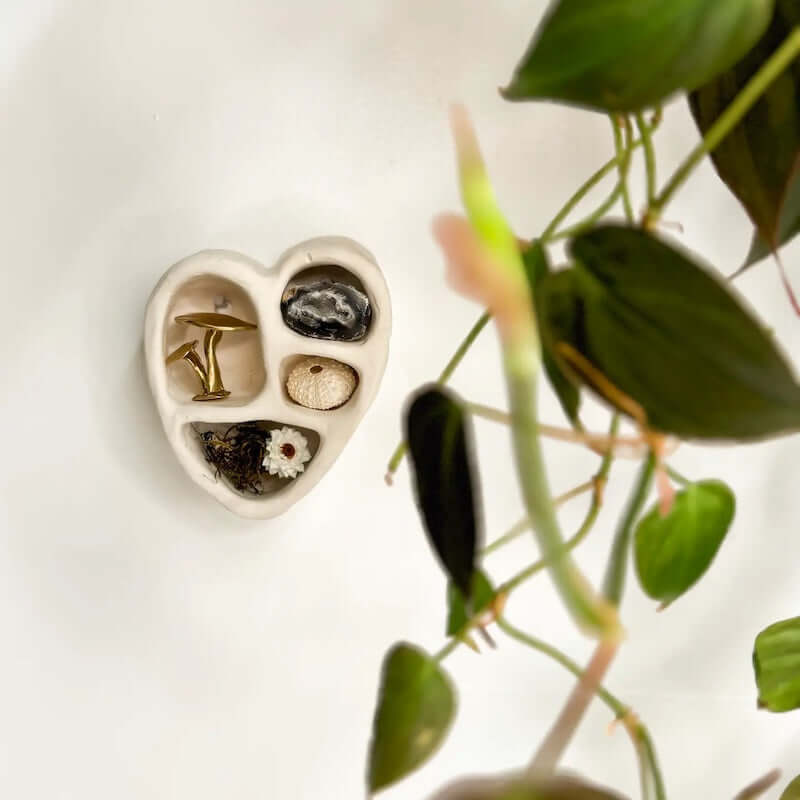 Mini Heart of Inspiration in White Cement from The Minimalist Ceramist at Pinch in Northampton, MA