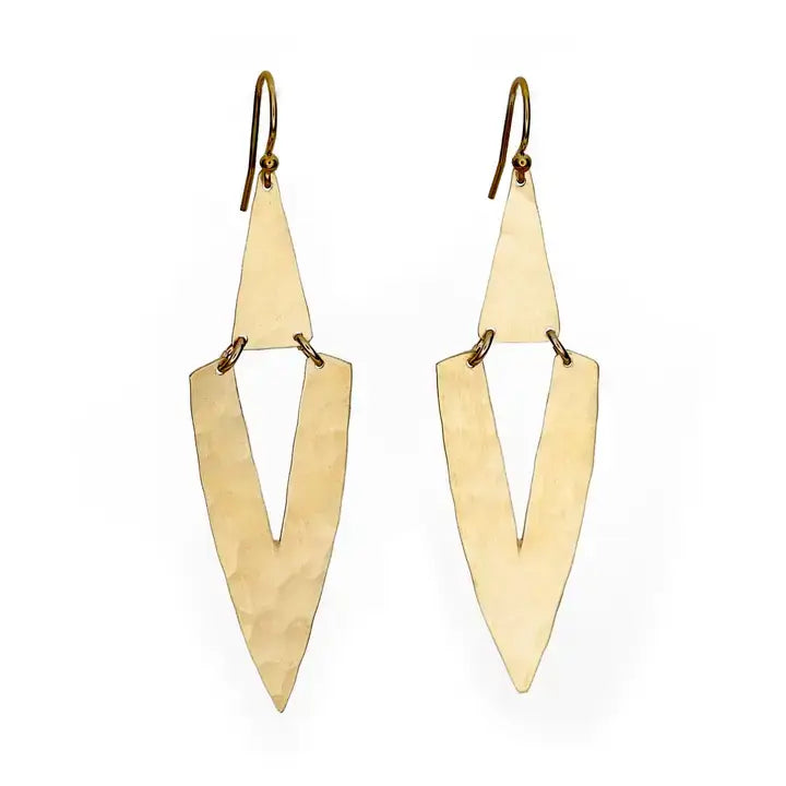 Frida Earrings in Brass at PINCH