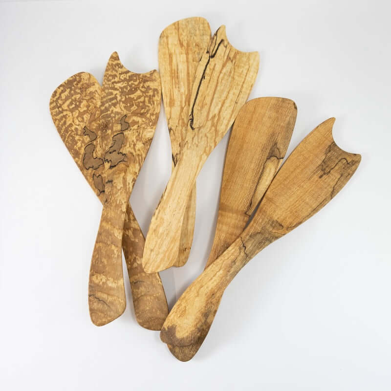 Rustic Spalted Maple Salad Servers at PINCH