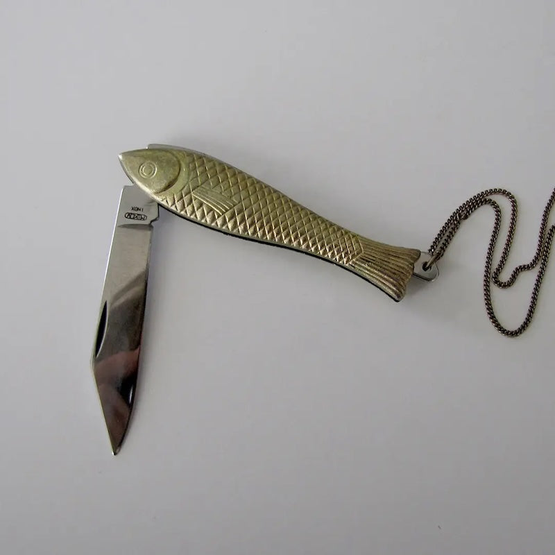 Fish Knife Necklace from Ornamental Things at Pinch in Northampton, MA