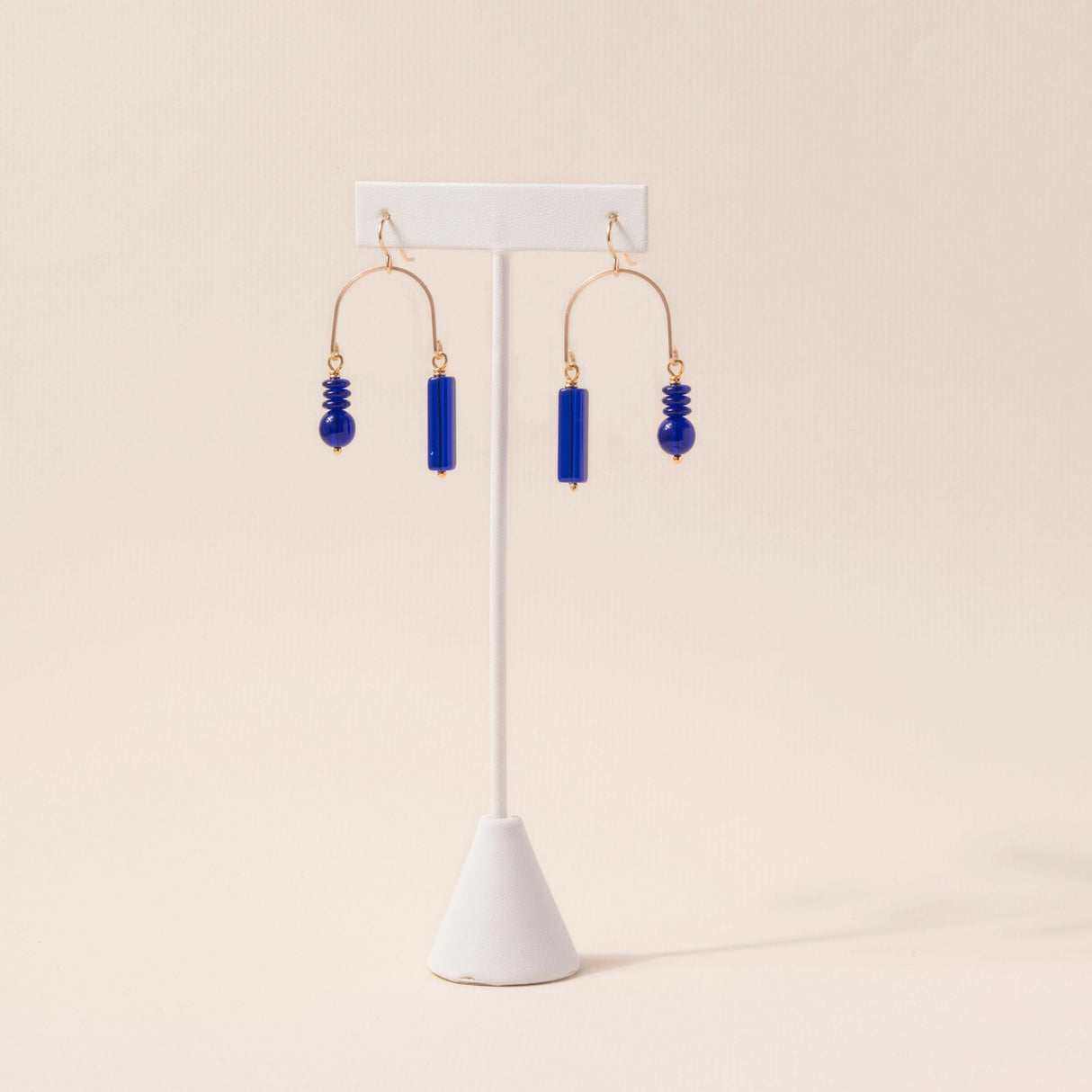 Composition Swing Earrings in Cobalt