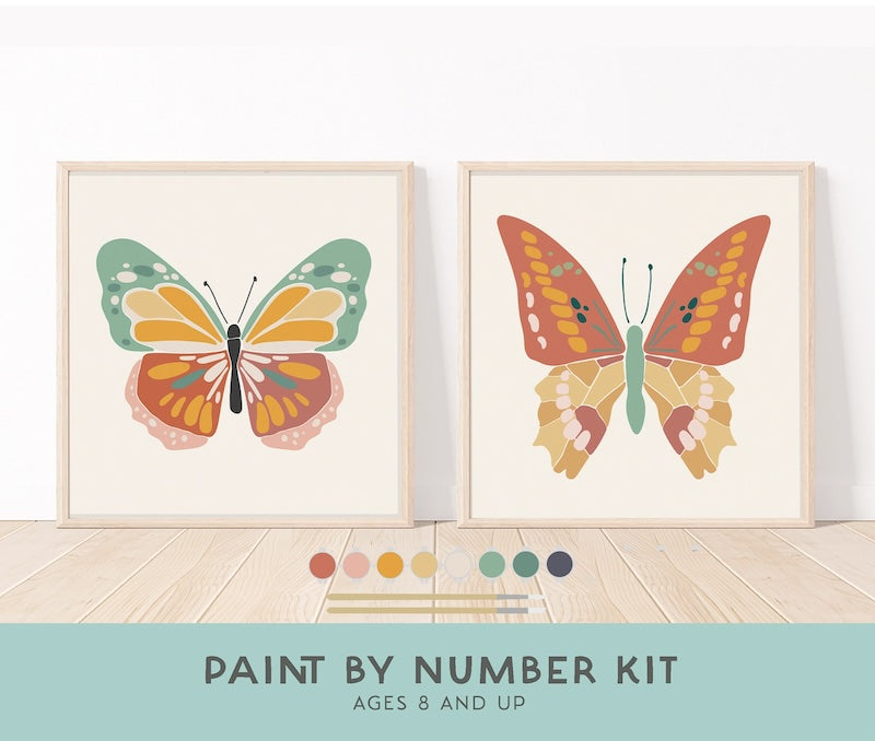 Paint by Numbers Kit with Butterflies from Breathe People at Pinch in Northampton, MA