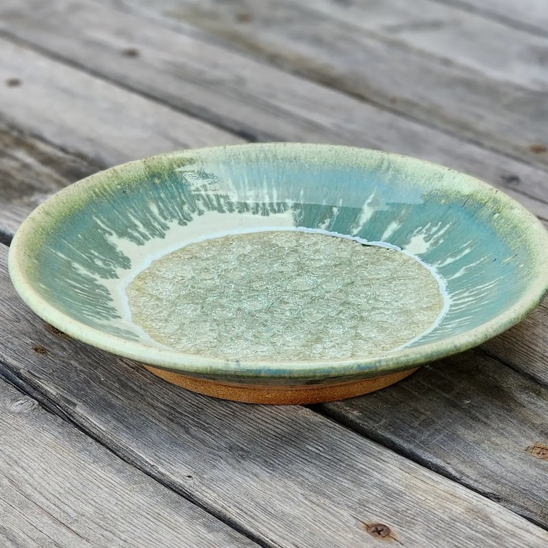 Small Platter in Fern Glaze from Dock 6 Pottery at Pinch in Northampton, MA