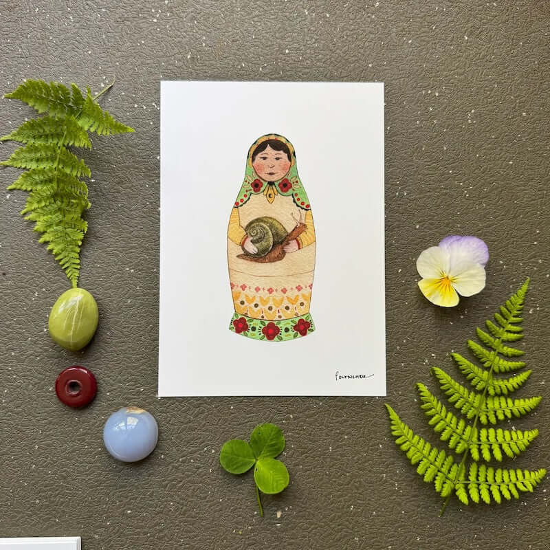 Forest Matron: The Snail 5x7 Print from Polanshek of the Hills at Pinch in Northampton, MA