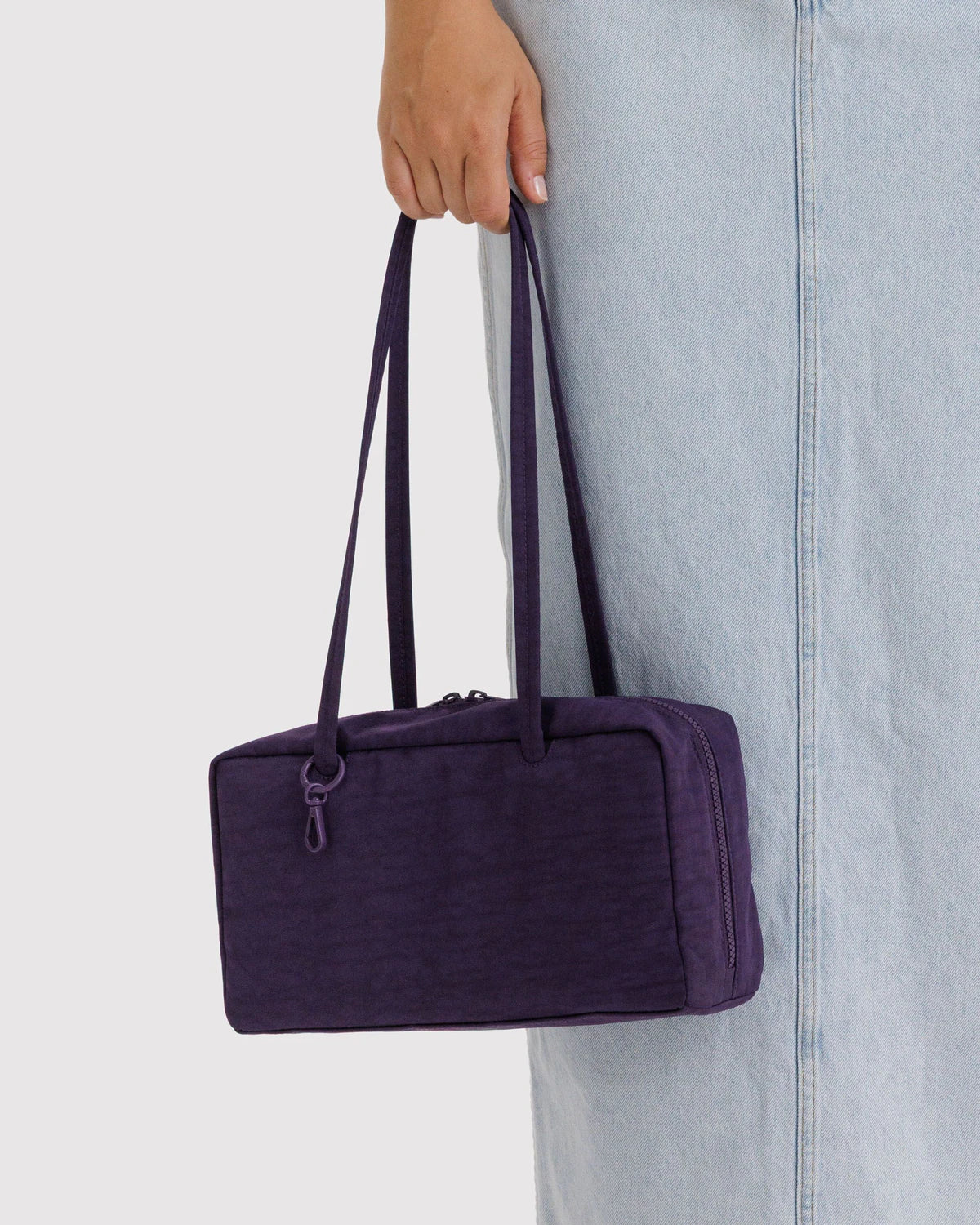 Nylon Bowler Bag in Fig